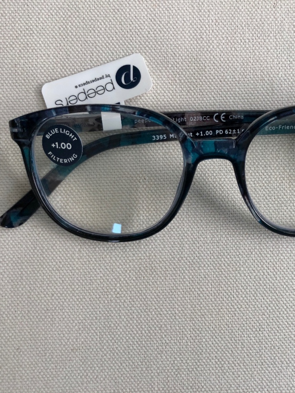NEW Peepers Manifest Blue Light‎ Filtering Reading Glasses +1.00